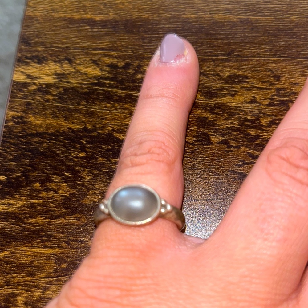 Moonstone silver ring - womens size 9